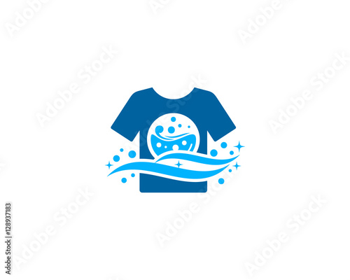 Clean Laundry Service Logo Design Template