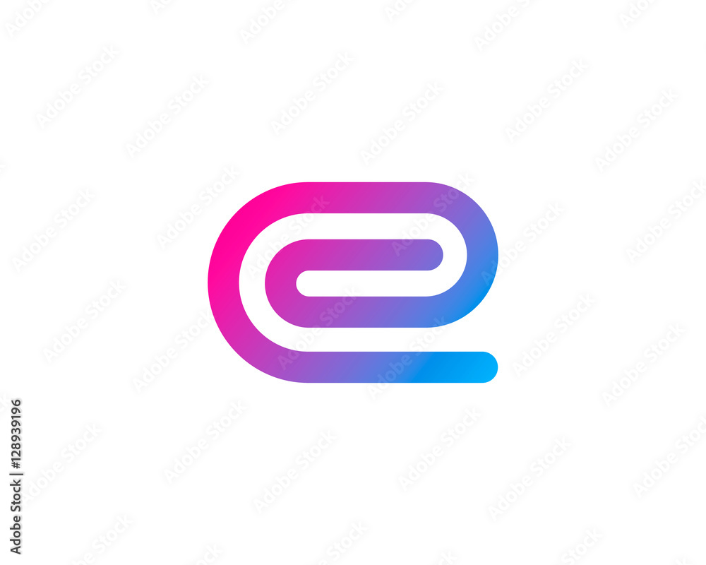 Letter Initial E Modern Symbol Logo Design Template Letter Initial E Modern Symbol Logo Design Template