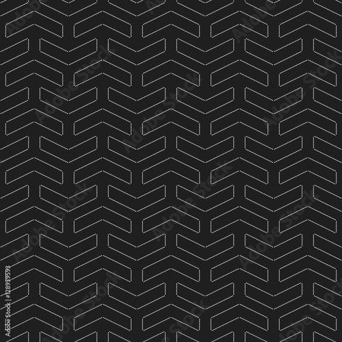 Geometric pattern with dotted elements. Seamless abstract background. Black and white pattern