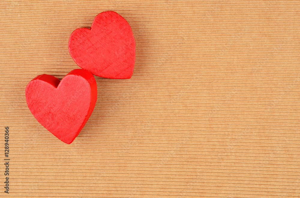 Heart on cardboard background Heart on cardboard background