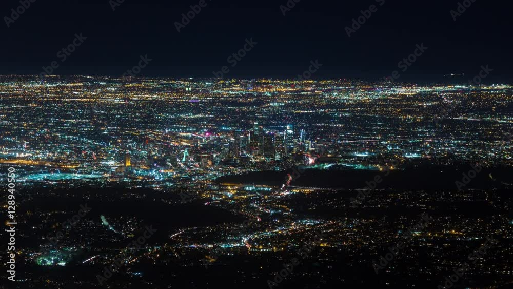 Downtown Los Angeles from Mount Wilson at Night Timelapse Downtown Los Angeles from Mount Wilson at Night Timelapse