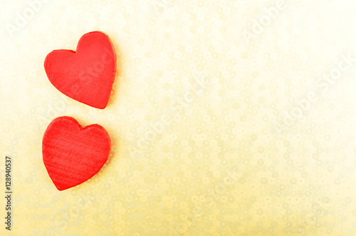 Heart on decorative background