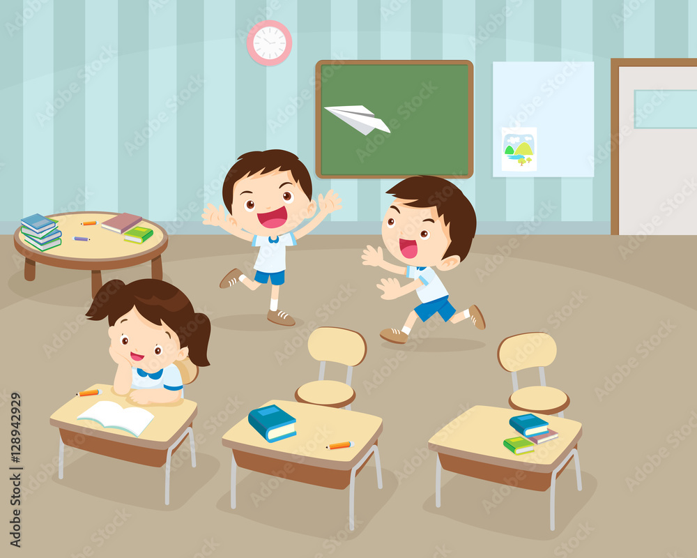 Students playing in Classroom Students playing in Classroom