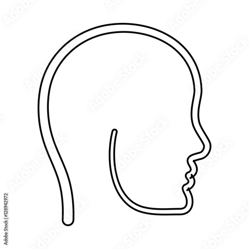 Human head silhouette icon vector illustration graphic design