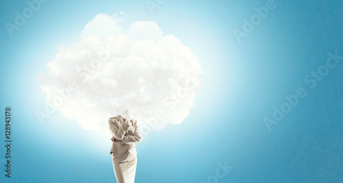 Cloud headed woman