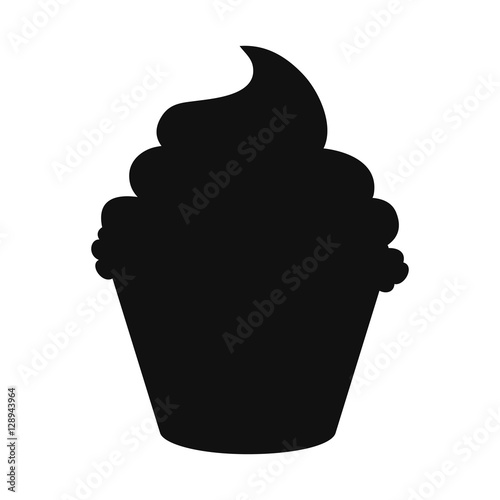 Delicious cupcake dessert icon vector illustration graphic design