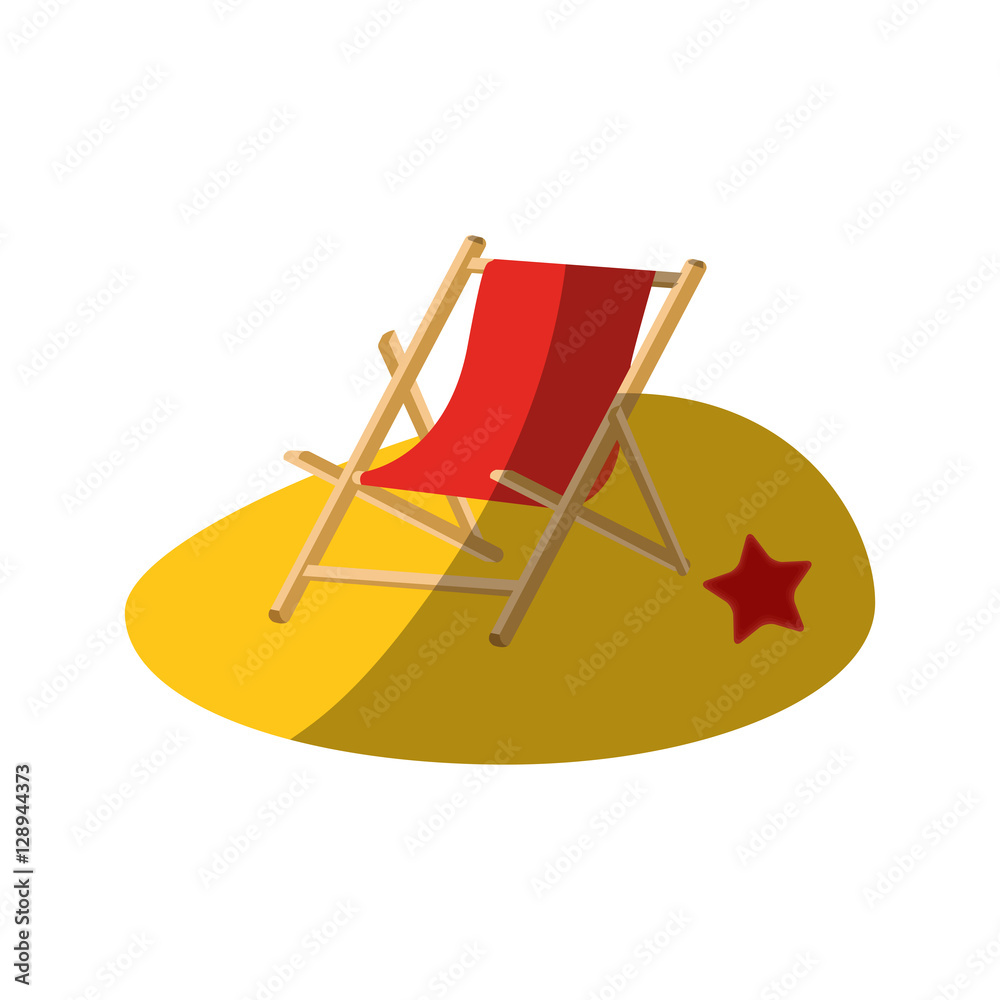 Chair icon. Beach summer vacation and tropical theme. Isolated design. Vector illustration Chair icon. Beach summer vacation and tropical theme. Isolated design. Vector illustration