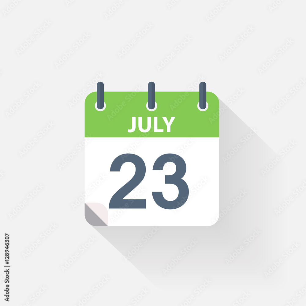 23 july calendar icon 23 july calendar icon