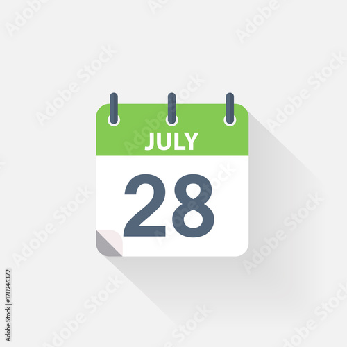 28 july calendar icon