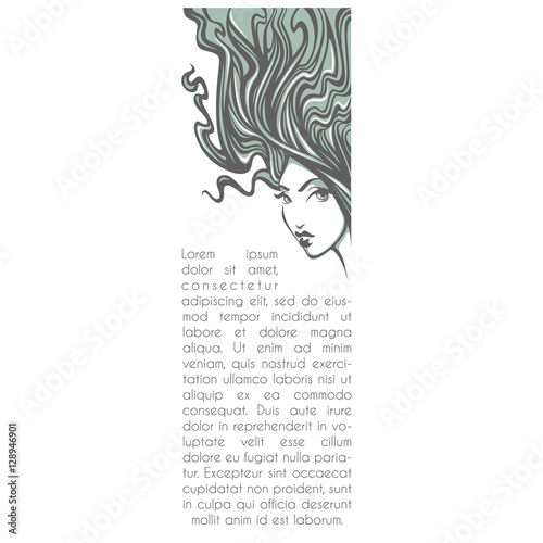 portrait of beauty woman with rich hair