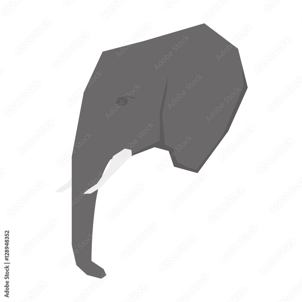 elephant african animal icon vector illustration graphic design