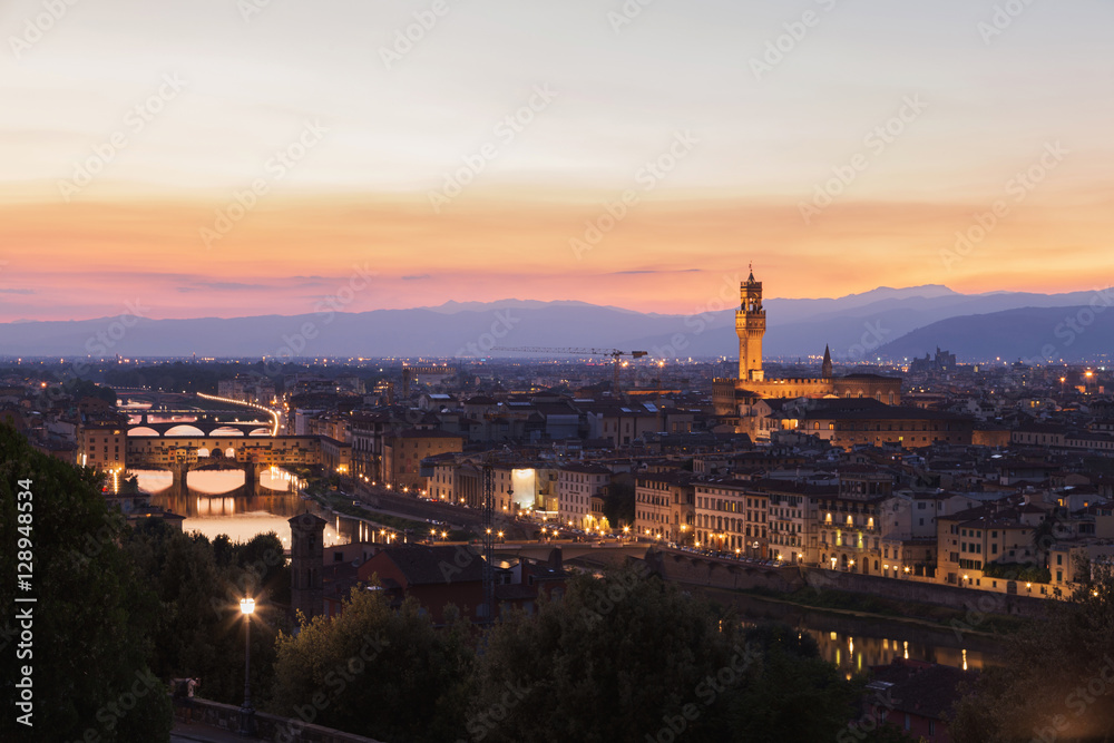 Florence panoramic sunset
