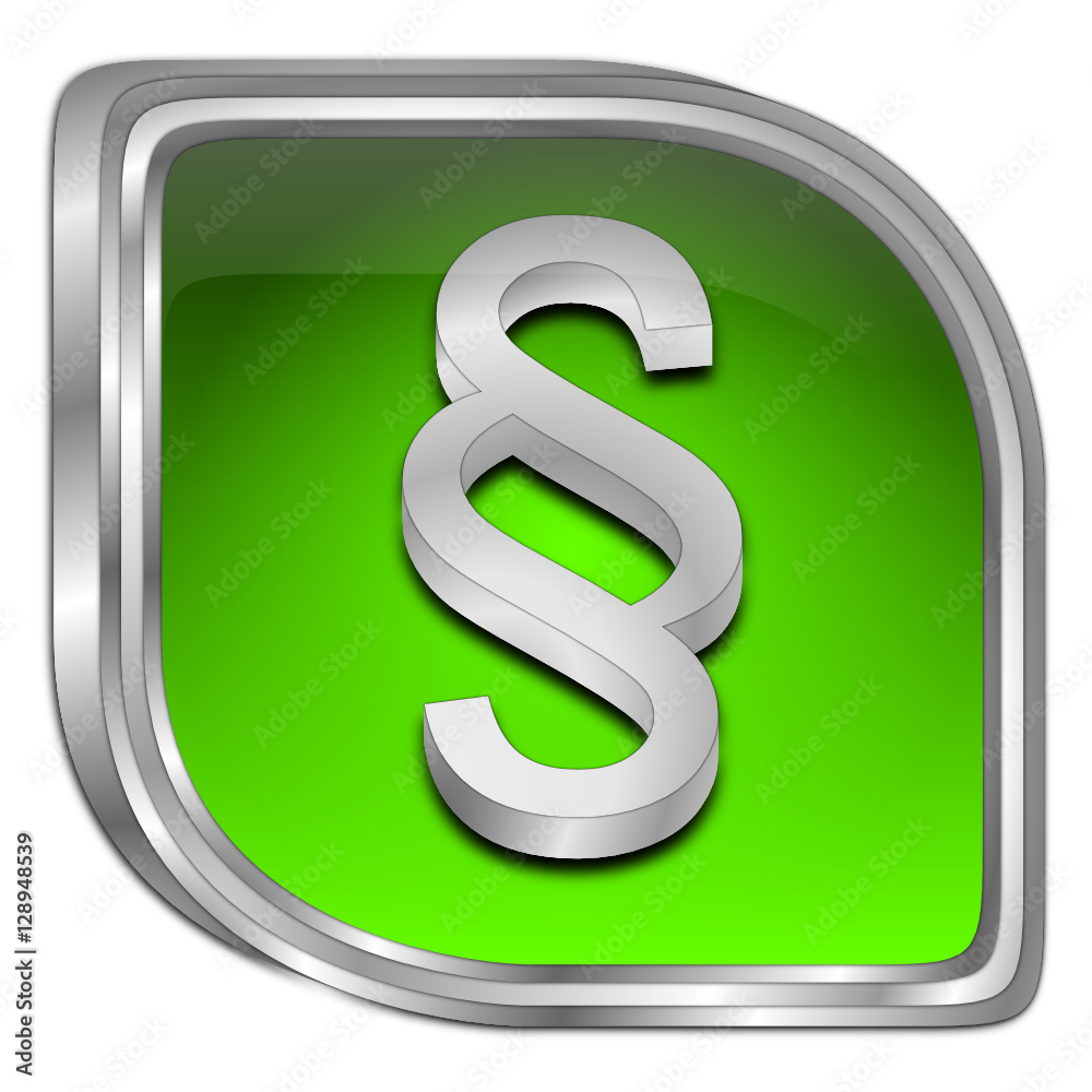 Law paragraph button - 3D illustration Law paragraph button - 3D illustration