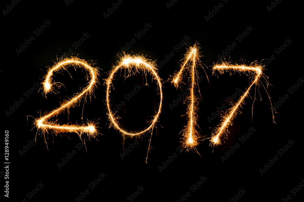2017 written with Sparkle firework 2017 written with Sparkle firework