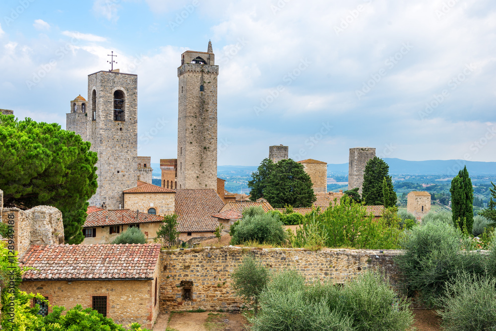 San Gimignano Duomo di San Gimignano Rathaus Toskana