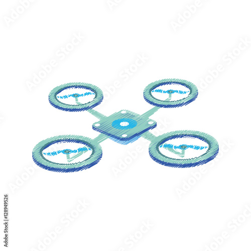 Drone robot technology icon vector illustration graphic design