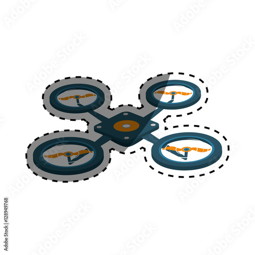 Drone robot technology icon vector illustration graphic design