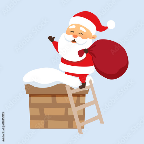 Santa in chimney