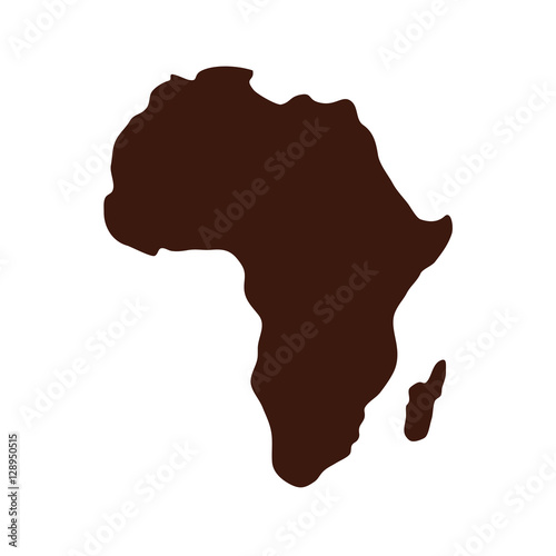 Africa map silhouette icon vector illustration graphic design