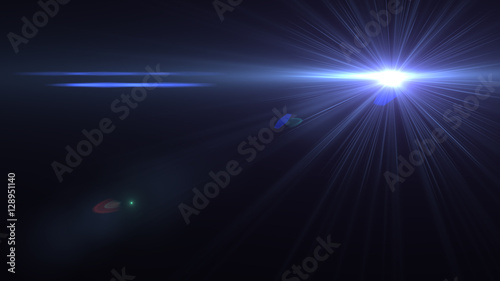 abstract of lighting for background. digital lens flare in dark