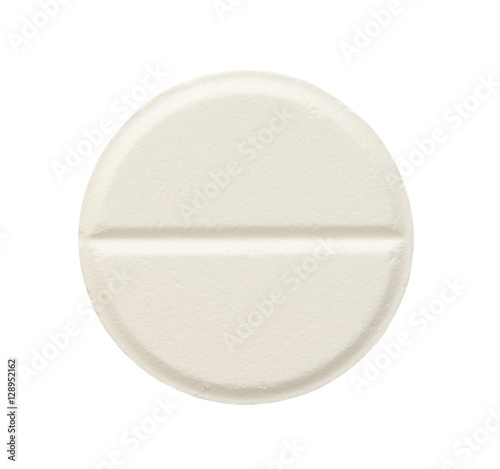 White tablet isolated on white background