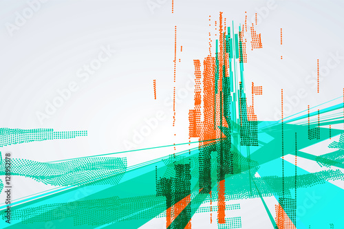 Abstract graphic design, a sense of science and technology background.