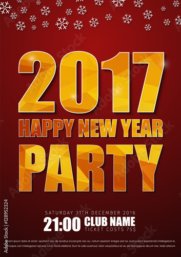 Redr posters for the New Year's party in 2017 photo