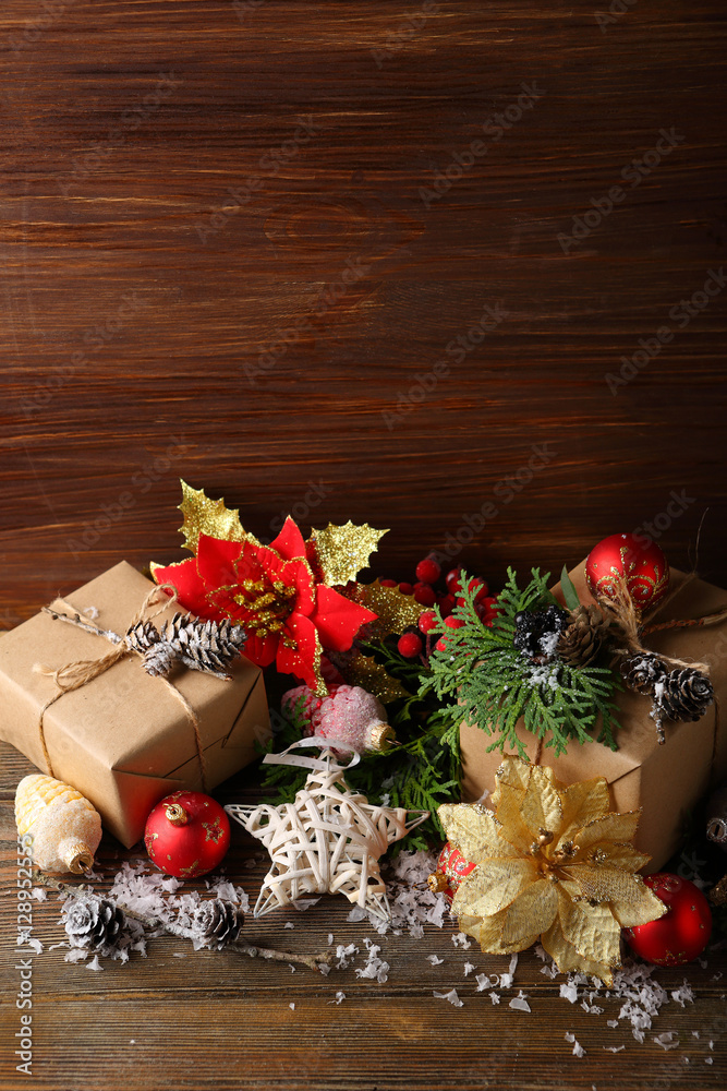 Background with christmas symbols Background with christmas symbols
