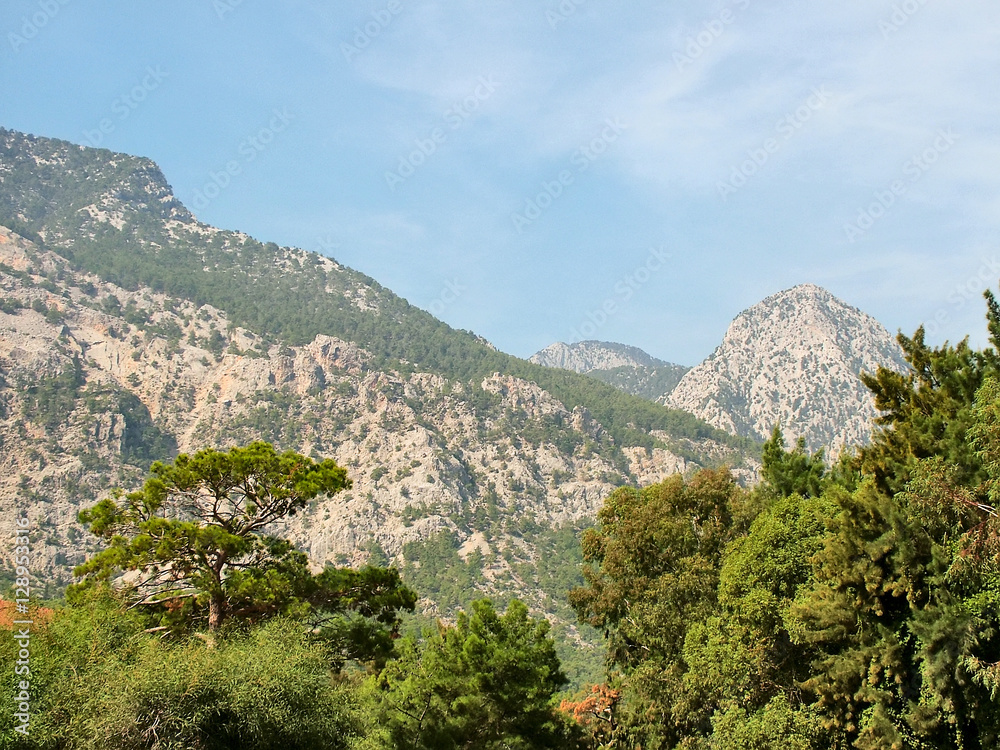 Taurus Mountains in the village of Beldibi in Turkey