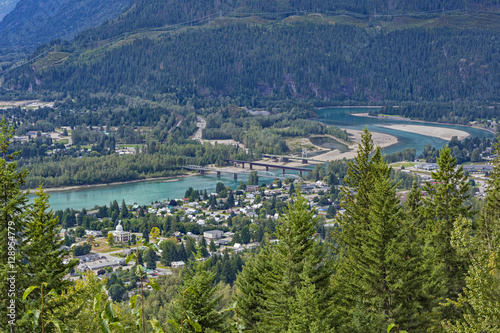 Revelstoke Townsite and the Columbia River Revelstoke British Columbia Canada