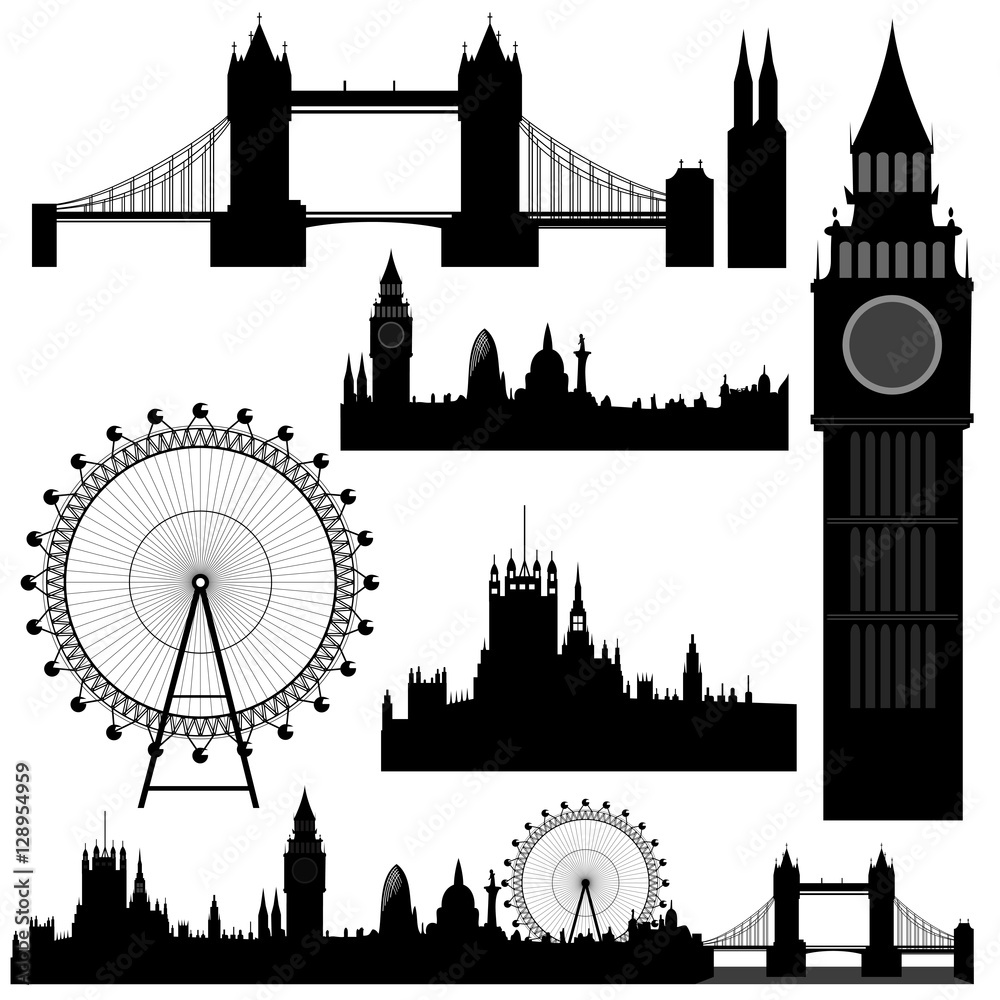 Various landmarks of London