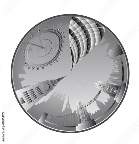 Vector London skyline