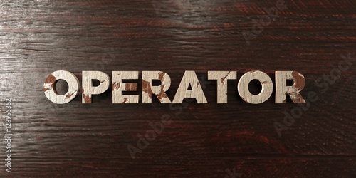 Operator - grungy wooden headline on Maple - 3D rendered royalty free stock image. This image can be used for an online website banner ad or a print postcard.