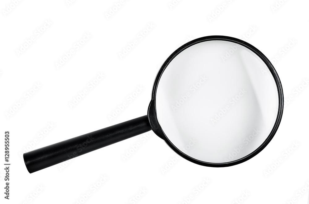Magnifying glass isolated on white. Magnifying glass isolated on white.