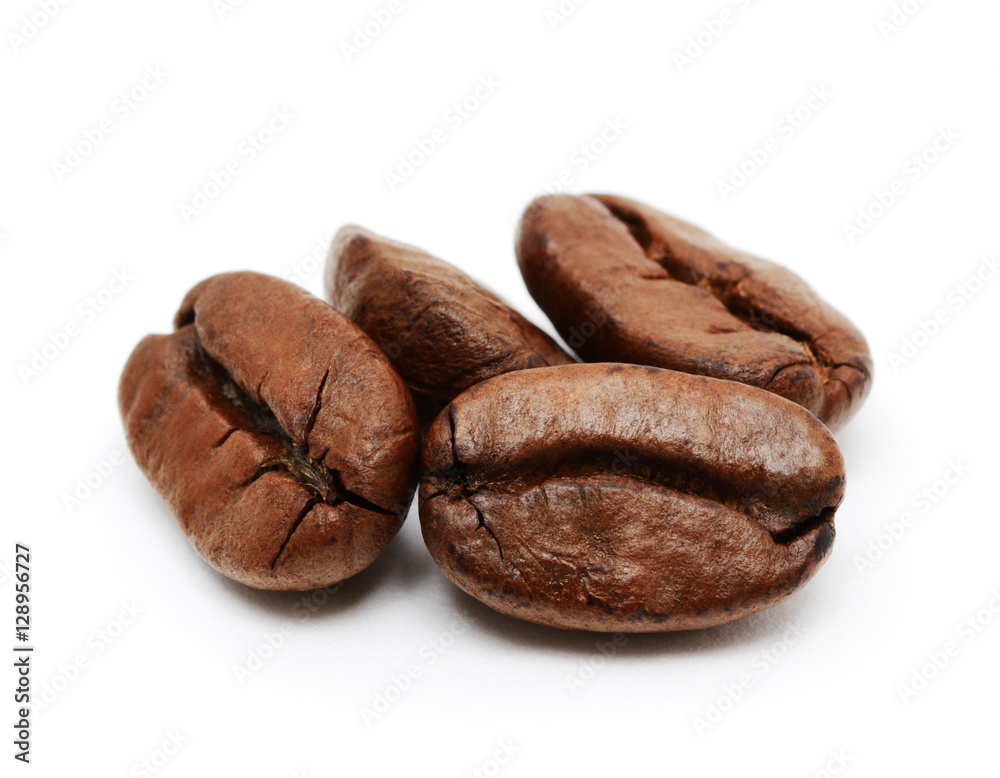Coffee beans isolated on white background Coffee beans isolated on white background