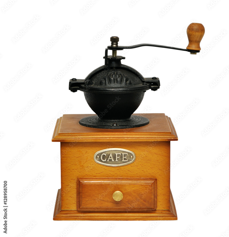 Coffee mill isolated on white background Coffee mill isolated on white background