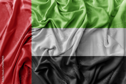 Ruffled waving United Arab Emirates flag
