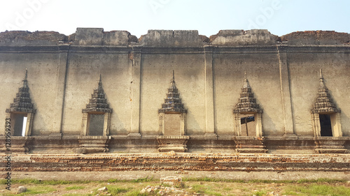 Old temple ever underwater, Sangkhlaburi, Kanchanaburi, Thailand photo