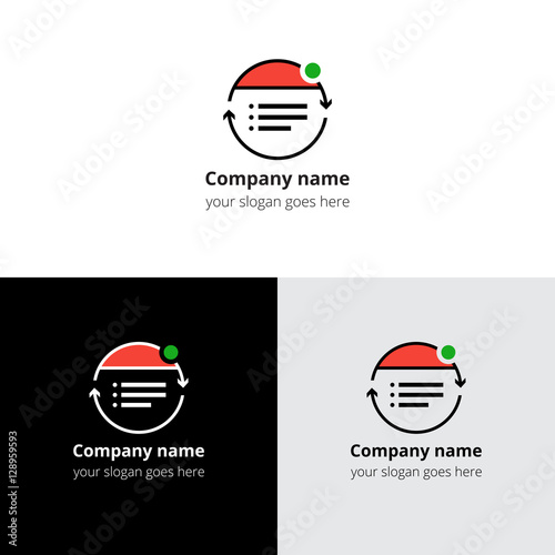 Online calendar icon, logo. Calendar logo, icon. Vector emblem information and notification icons on white and black color background.