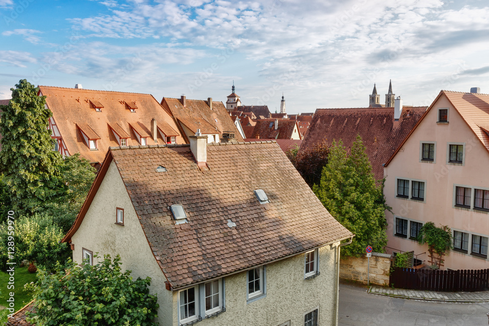 .The medieval German town of Rothenburg ob der Tauber.Franconia, Bavaria, Germany. .The medieval German town of Rothenburg ob der Tauber.Franconia, Bavaria, Germany.