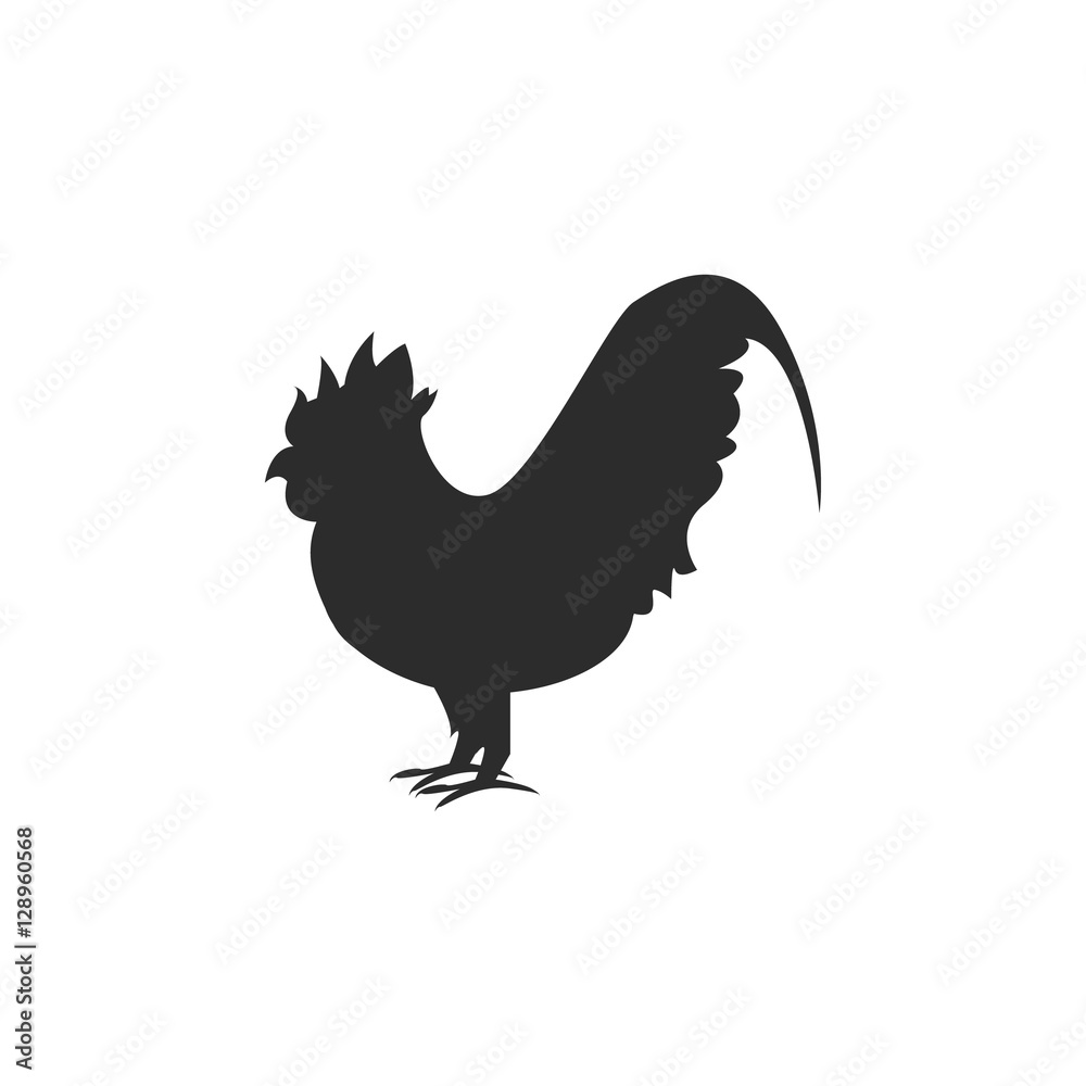 Vector of a Rooster or Chicken or Cock on White background Vector of a Rooster or Chicken or Cock on White background