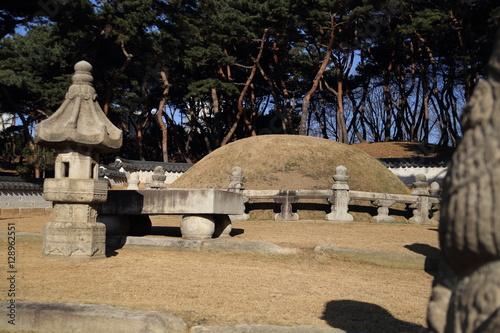 Queen jeonghyeon royal tomb,seolleung,world heritage,korea photo