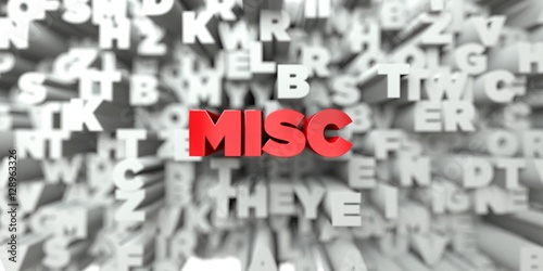 MISC -  Red text on typography background - 3D rendered royalty free stock image. This image can be used for an online website banner ad or a print postcard. photo