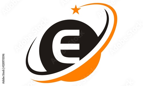 Star Swoosh Letter E