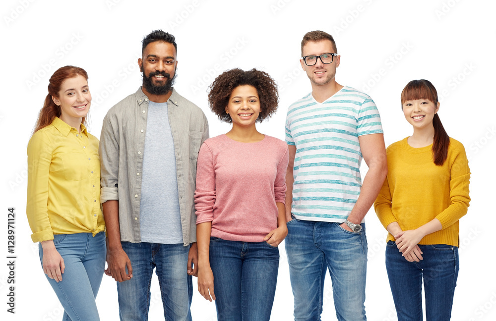 Obraz premium international group of happy smiling people