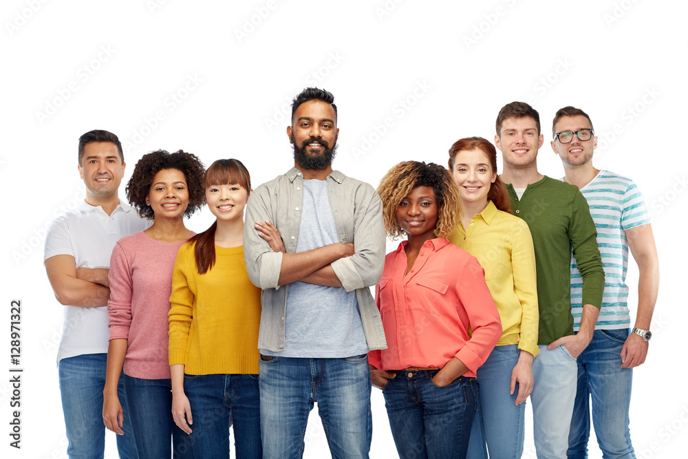 international group of happy smiling people international group of happy smiling people