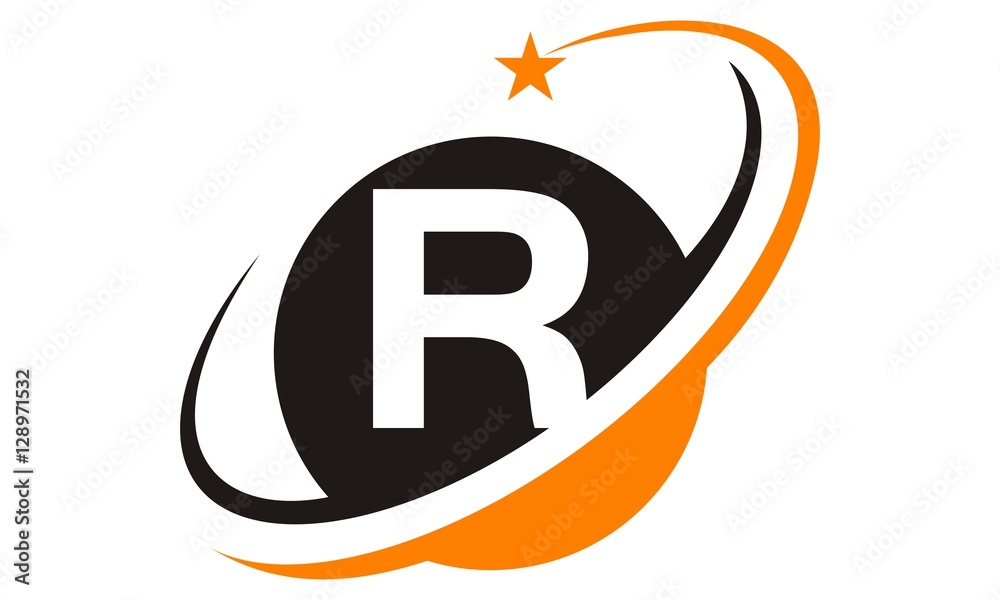 Star Swoosh Letter R