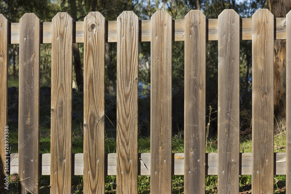 Wooden fence forbidding the access to nature. Wooden fence forbidding the access to nature.