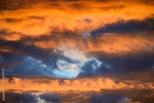 Orange and blue dramatic sky © Pavlo Vakhrushev