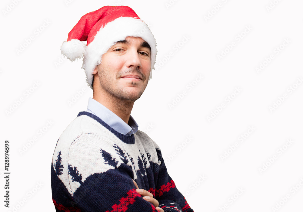 Happy young man at ChrIstmas Happy young man at ChrIstmas